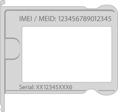 IMEI на слоте для SIM карты