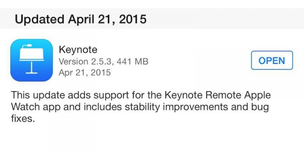Apple обновил Keynote Remote и другие приложения